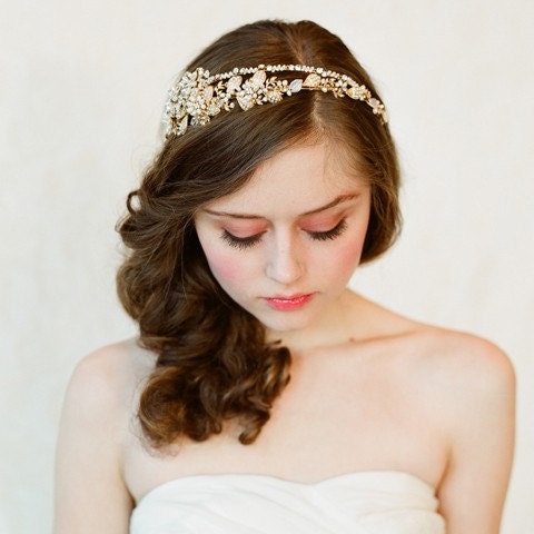 Double band golden tiara - Style 147 - Made to Order