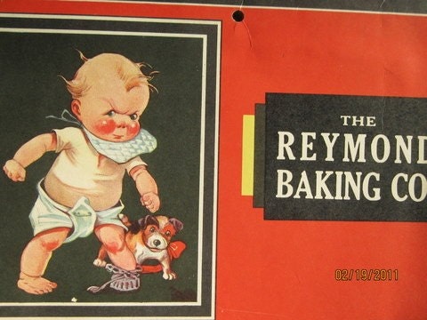 Rare Vintage Collectible 1937 Paper Advertisement Calendar-The Reymond Baking Co.