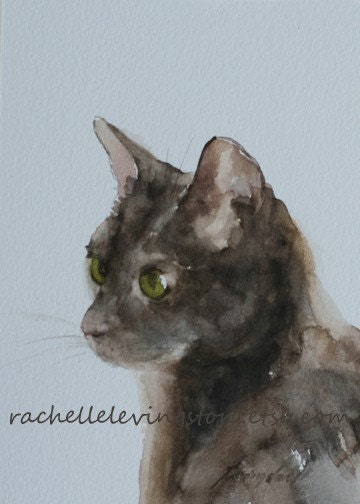 black and white cats with green eyes. Cat with green eyes 5x7