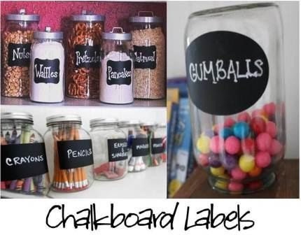 Chalkboard Labels Fun Pack - 12 -  4 oval, 4 rectangle, 4 fancy - 3.5 inch