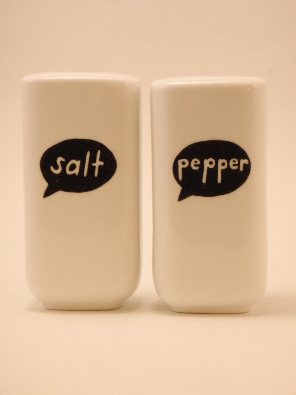 Hand Painted Talking Salt and Pepper Shakers