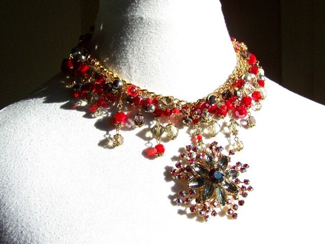 Beaded Statement Necklace. Statement Necklace Big Bold
