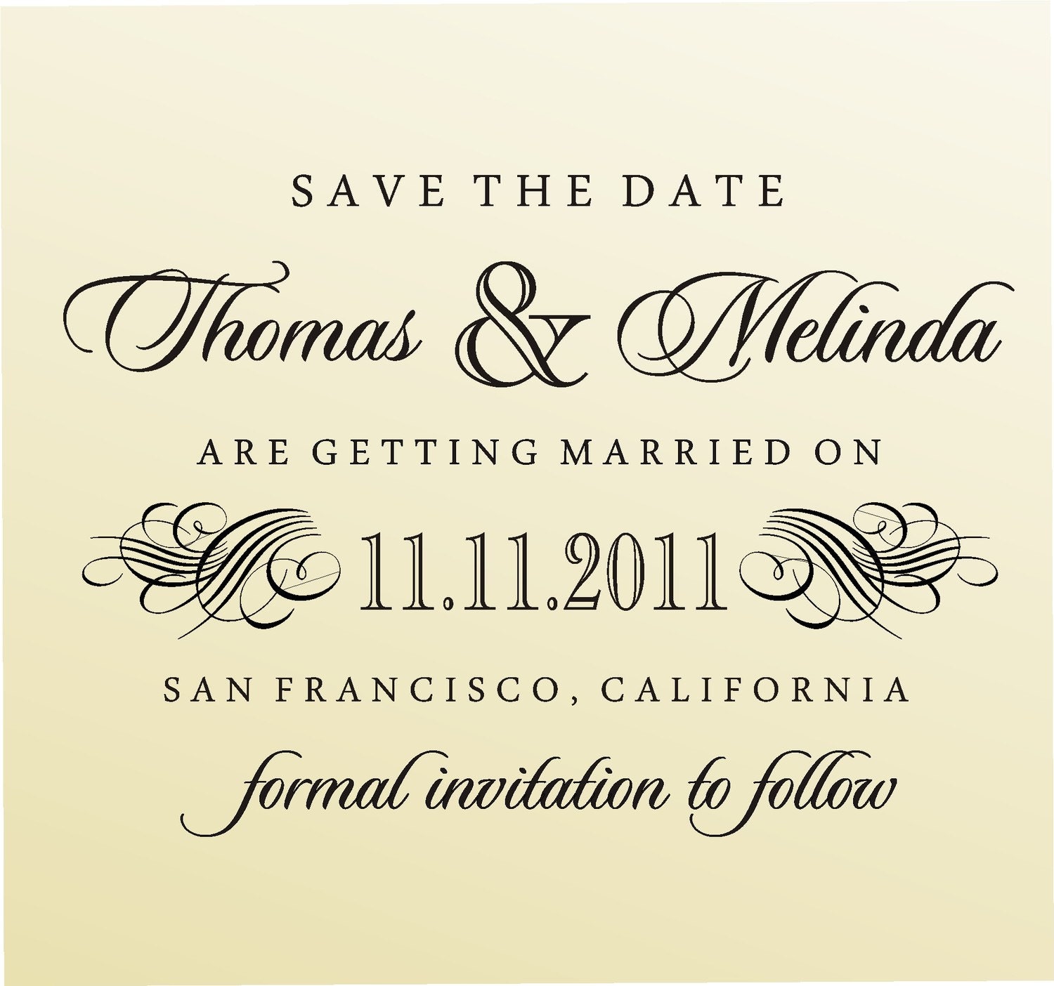 SAVE THE DATE  Self- Inking  Stamp - style 6003- custom wedding stationary