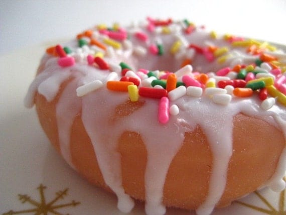 Delightful Doughnut Soap - White Frosting and Sprinkles - Shea Butter