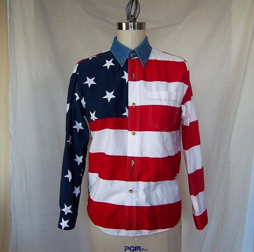 vintage american flag shorts. vintage american flag shirt.