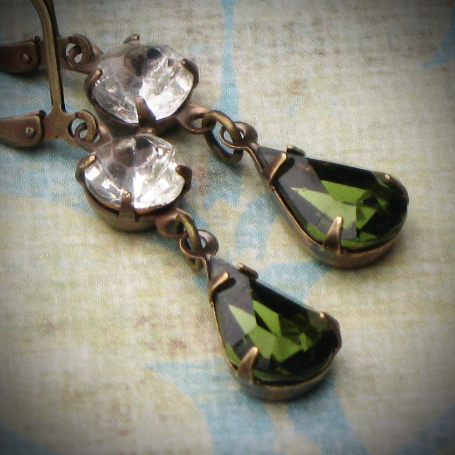 vintage rhinestone earrings