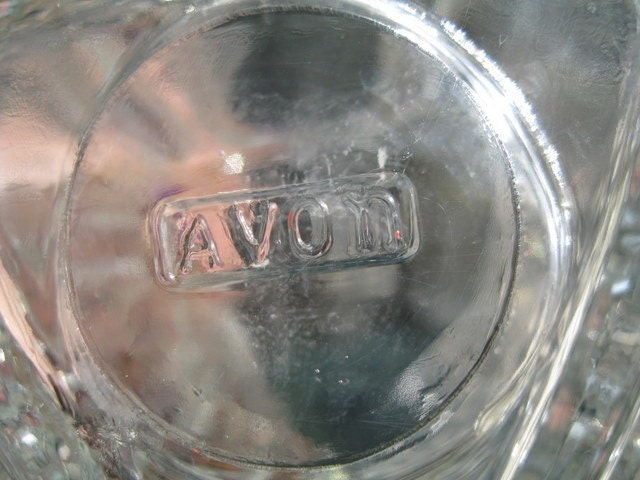 Avon Triangular Crystal Glass Vase