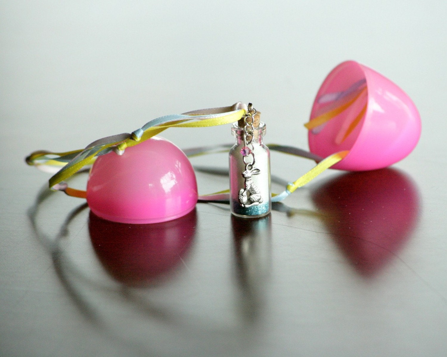 Easter Bunny Pixie Dust Necklace, Fairy Dust, Easter Party Favors, Easter Egg Stuffer, Easter Basket