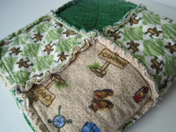 Soft Rag Quilt Camping Theme