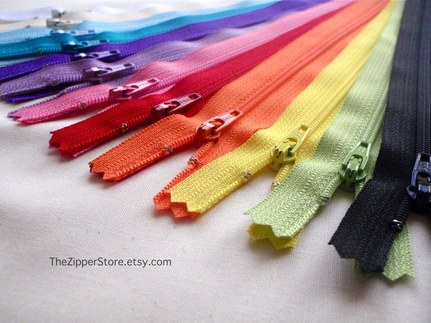 100 Wholesale Bulk Pack of 9 inch YKK Zippers - YOUR CHOICE