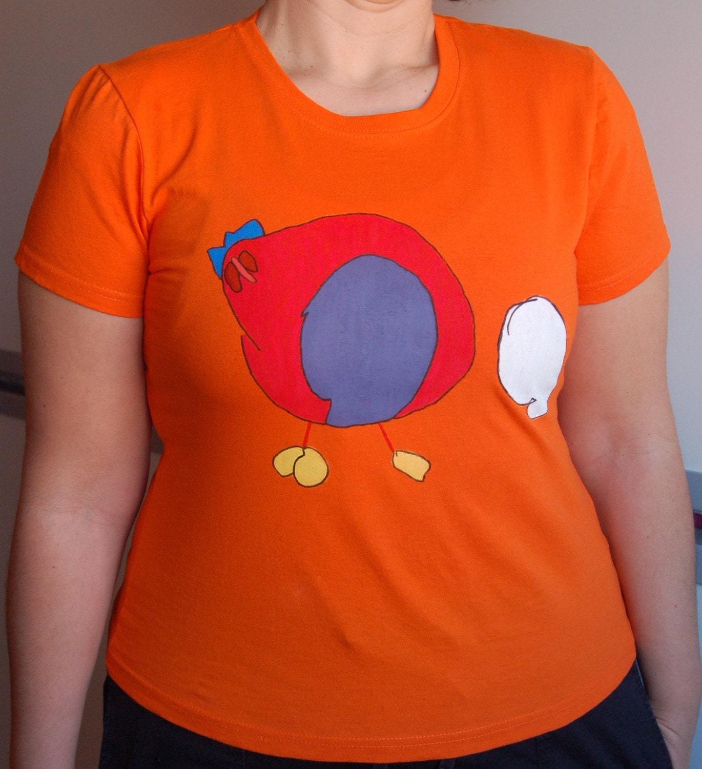 Hen or Egg. What was first orange size XL ready to ship Tshirt