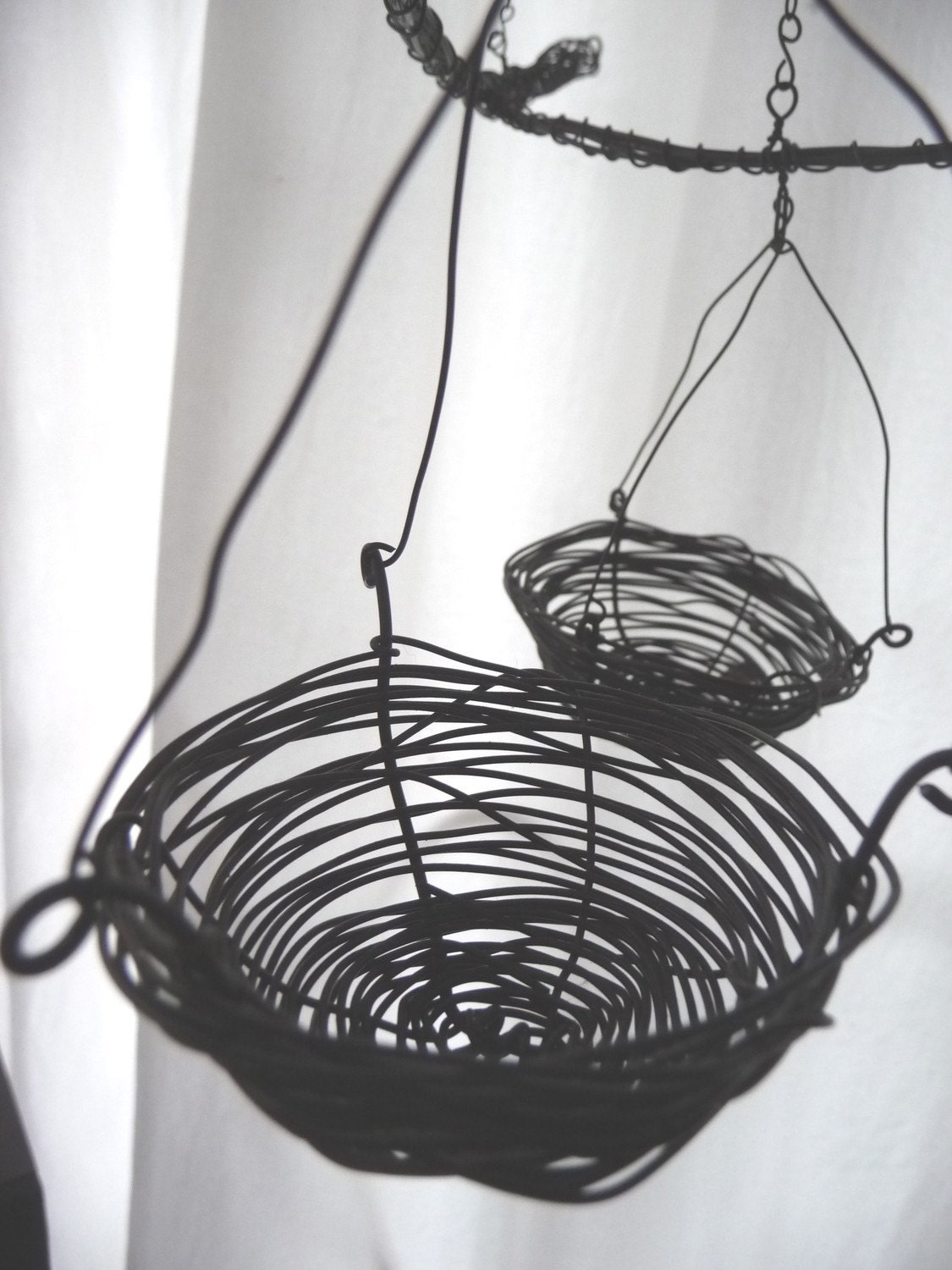 treasury item: birds' nest hanging candle cradle