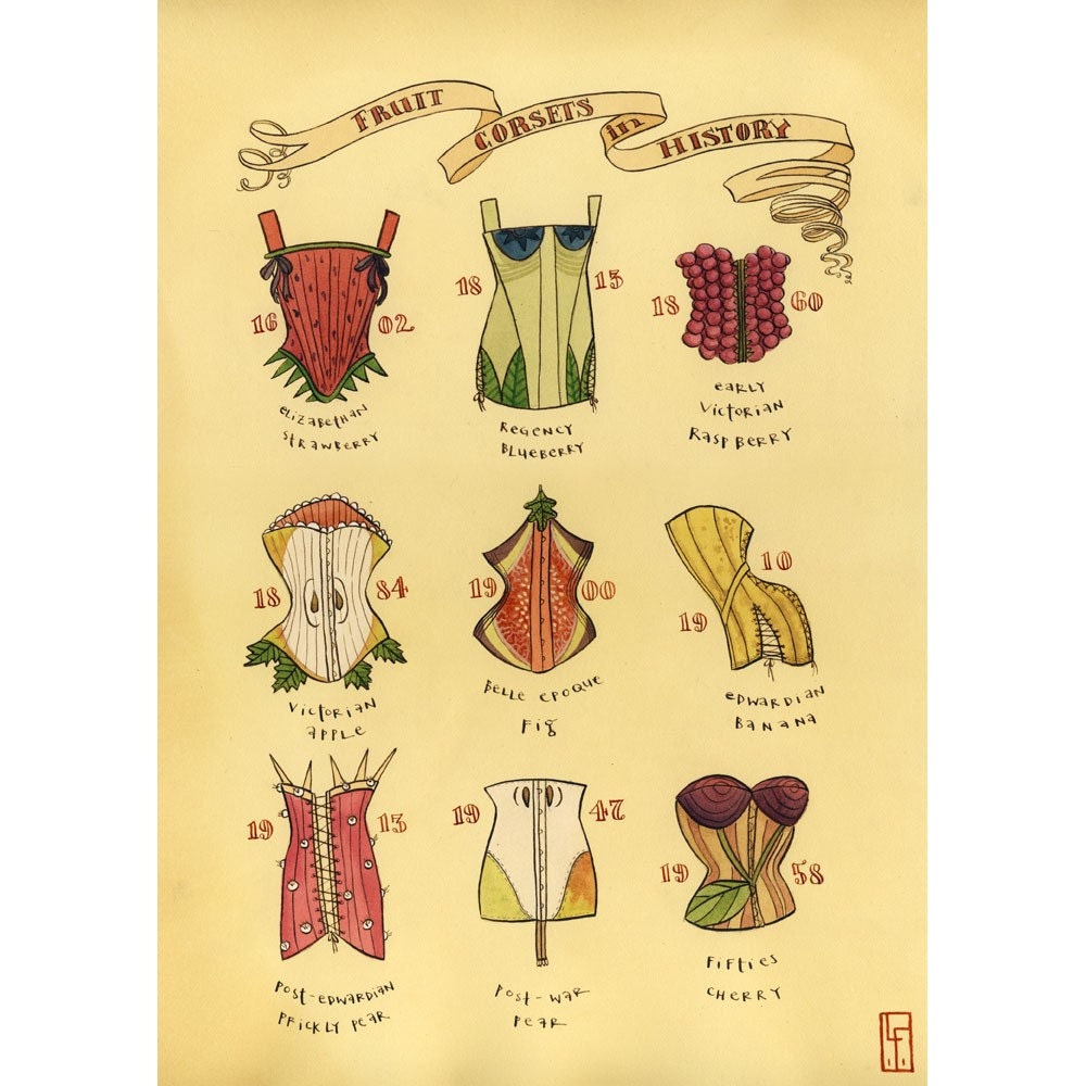 fruit corsets in history (giclee)