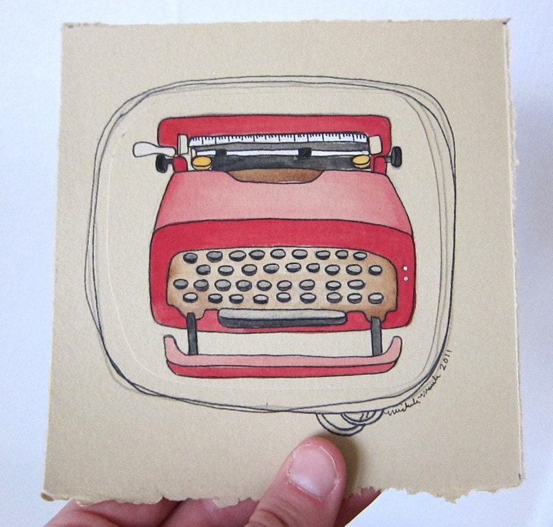 Original Illustration - Typewriter Typewriter