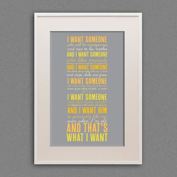 What Lemon Wants - Yellow - 11x17" Poster Print