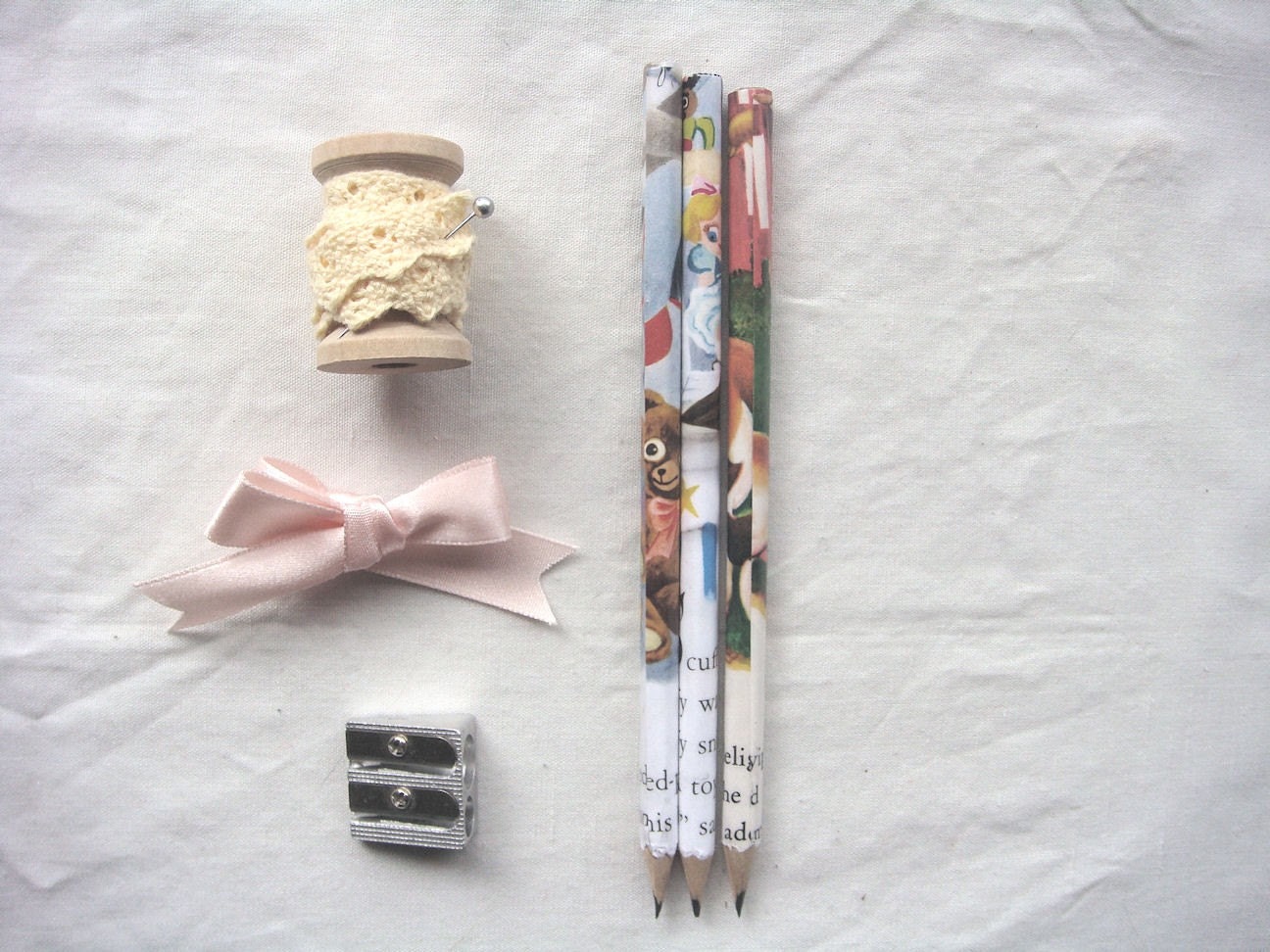 eco friendly recycled newspaper pencils - Story Book by missIsa on etsy