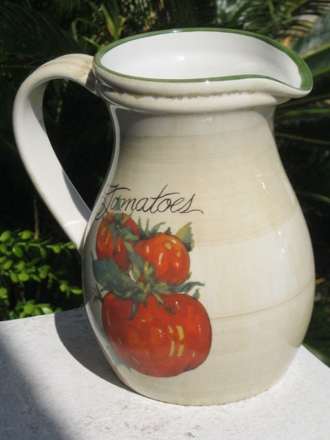 Rare Vintage Garantito Per Alimenti Tomatoes Pitcher - Made in Italy