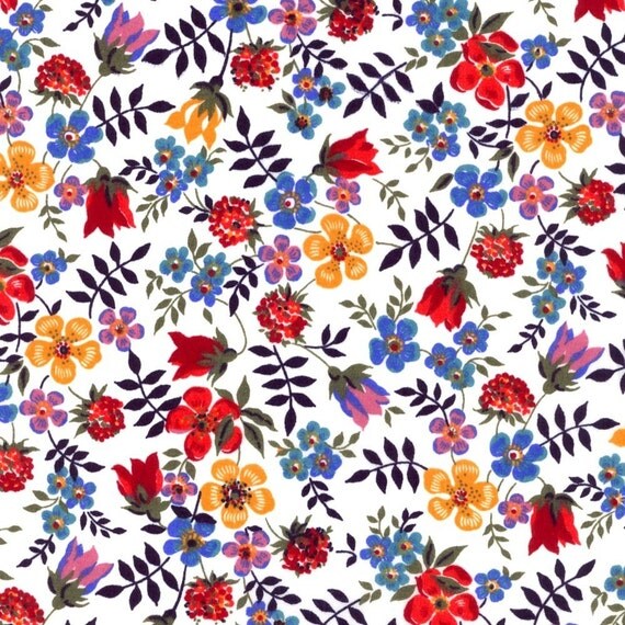 Edenham Multicoloured Liberty Tana Lawn Fabric 18in x 12in