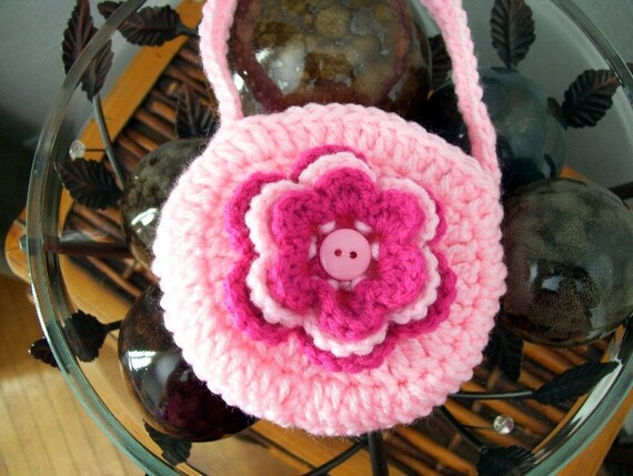 Pink Crocheted Purse