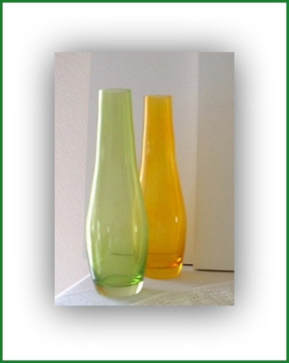 tall glass vases. Pair of tall Glass Vases,