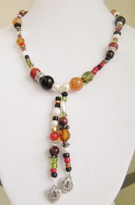 Eclectic Multi-Beaded Moracan-Style Necklace