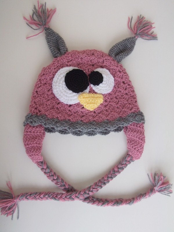 Owl Hat -Crochet Baby  Hat  - for Baby or Toddler