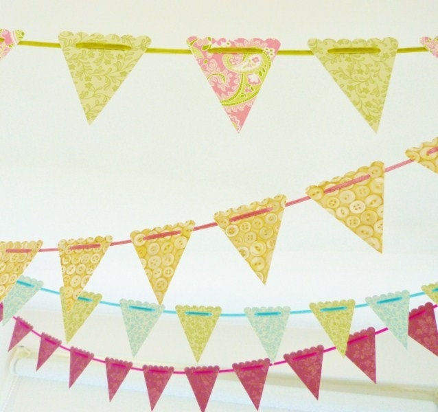 mini paper spring/Easter bunting