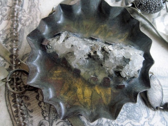 Chain of Being. Pyrite in Quartz in Tart Tin.