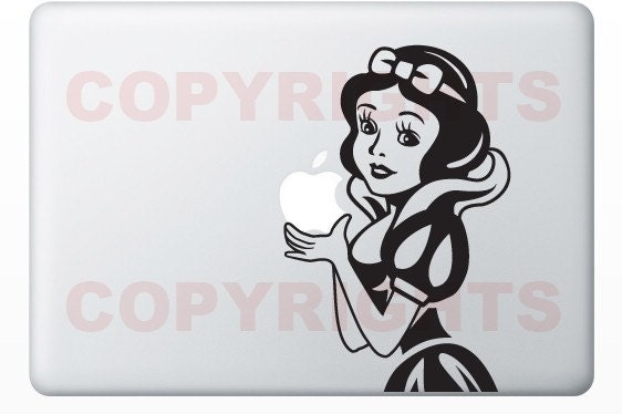 snow white apple mac decal. Snow White Apple MacBook pro,