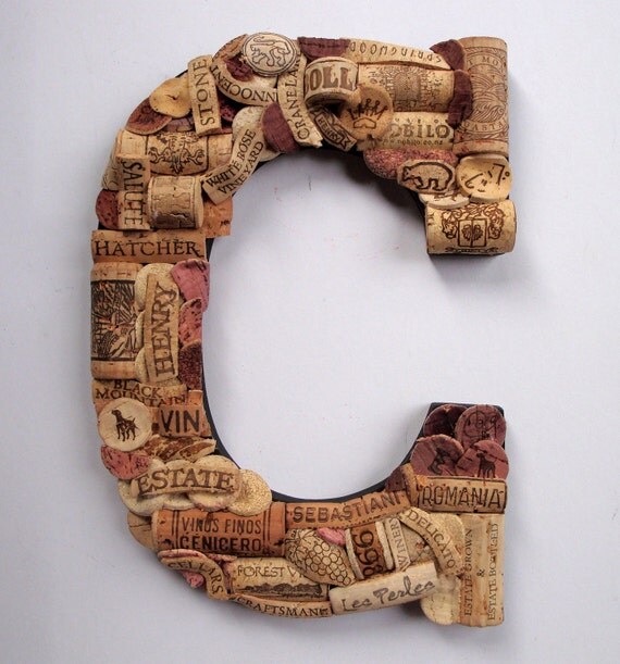 Beautiful Handmade Vintage Wine Cork Letter - We Have EVERY Letter