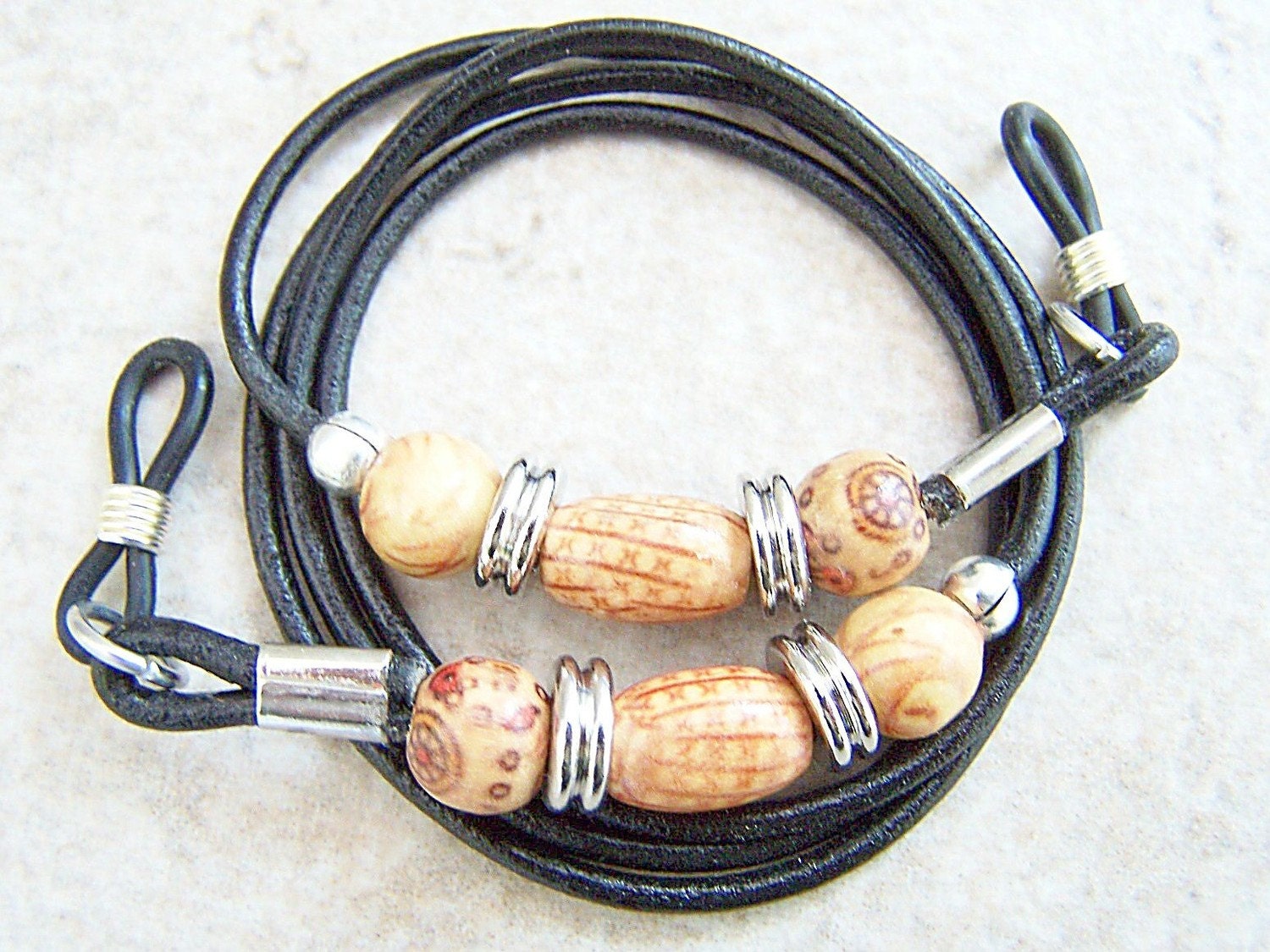 Leather Cord Eyeglass Necklace Chain Holder
