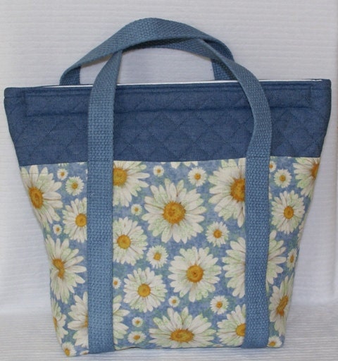 Lunch Bag Tote Cooler Insulated and Reusable - Daisies and Denim