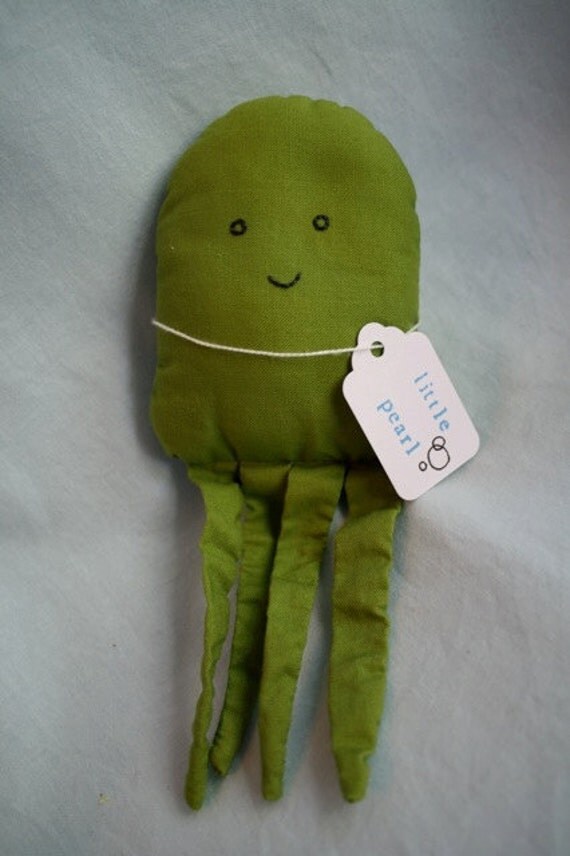 Green Jellyfish - Soft Cotton Baby Toy