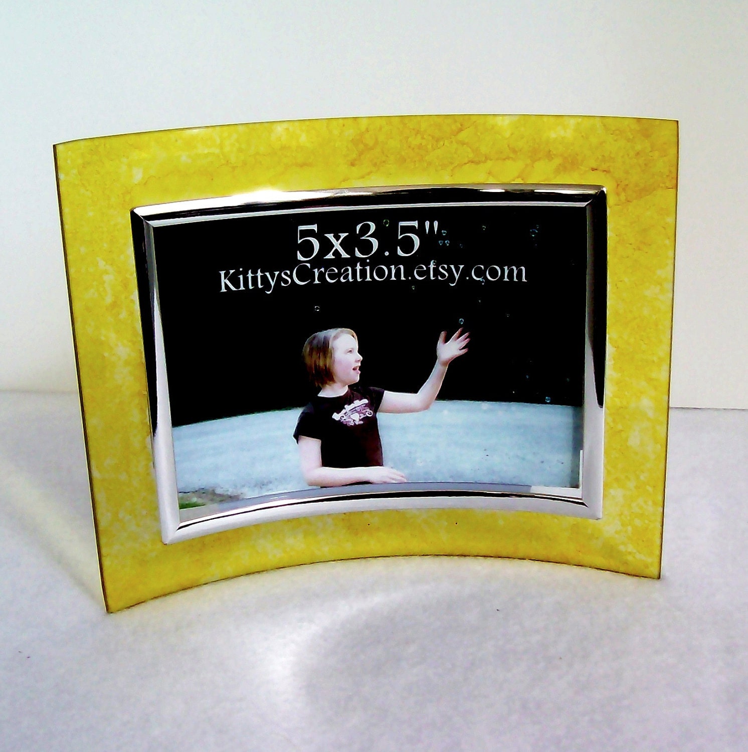Glass Picture Frame in Yellow