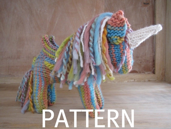Rainbow the Pegasus Unicorn with Wings Pattern, PDF