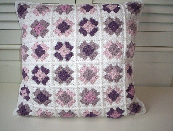 organic cotton crochet cushion cover