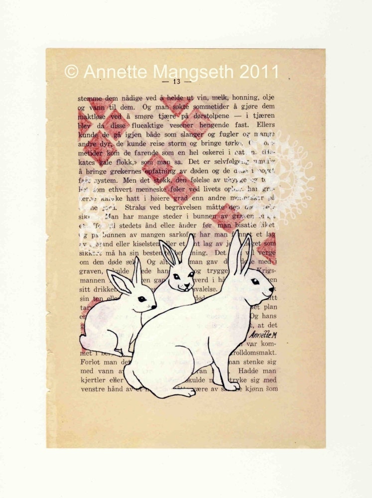 Rabbit family -  Print