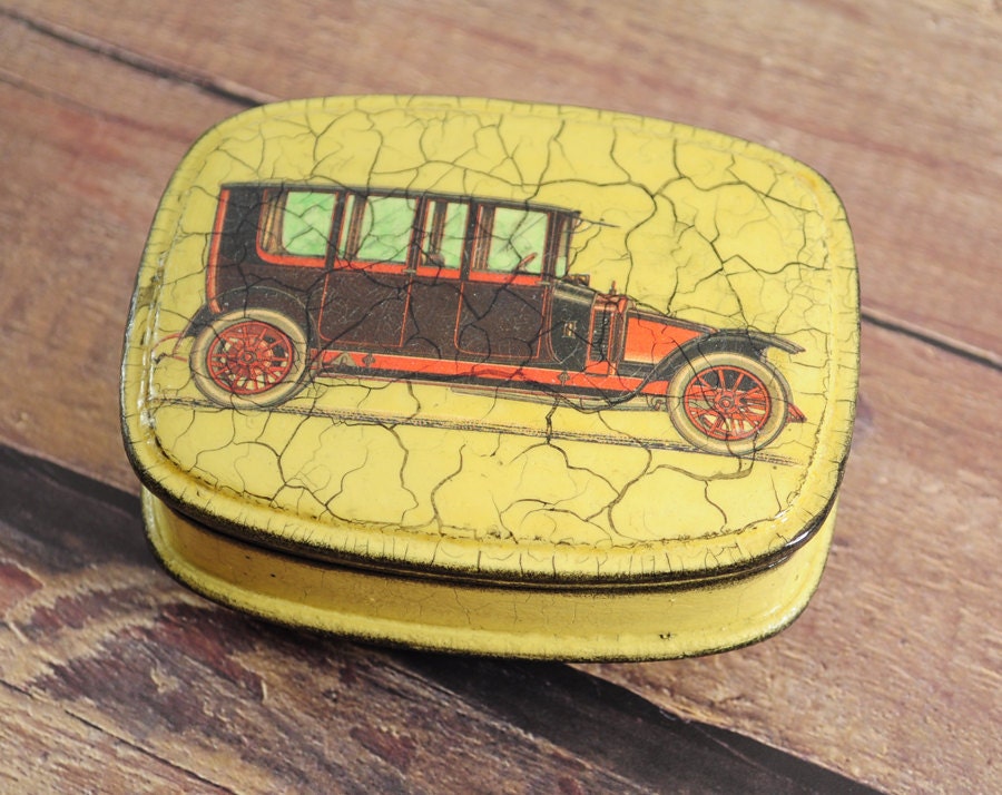 Retro car auto - small box for jewelry in vintage style - ready to ship - gift idea for him, father's day, dad, man, for her, mobile,