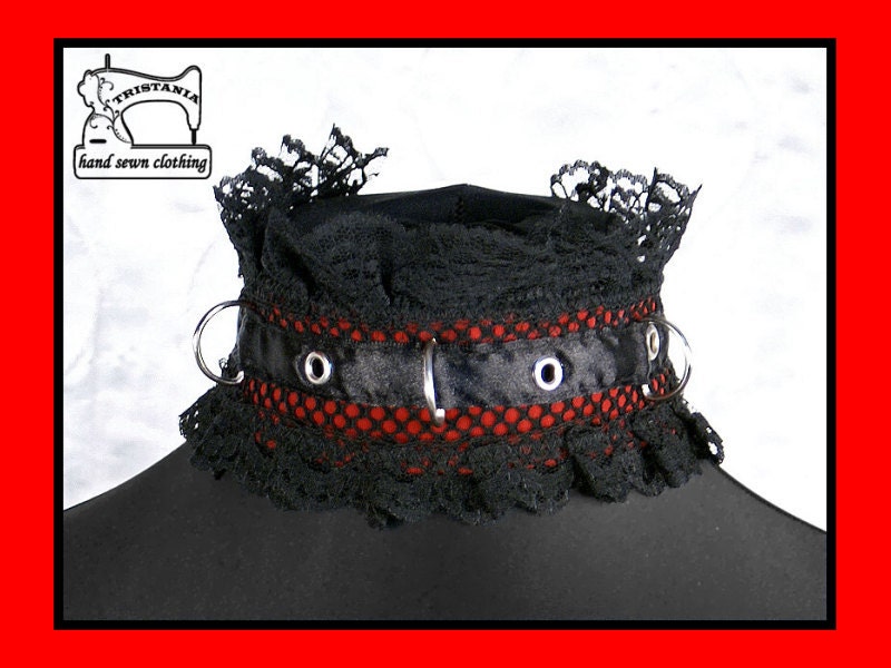 gothic cyber goth queen of darkness choker collar necklace necktie cosplay lolita victorian renaissance steampunk corset japan style  0600