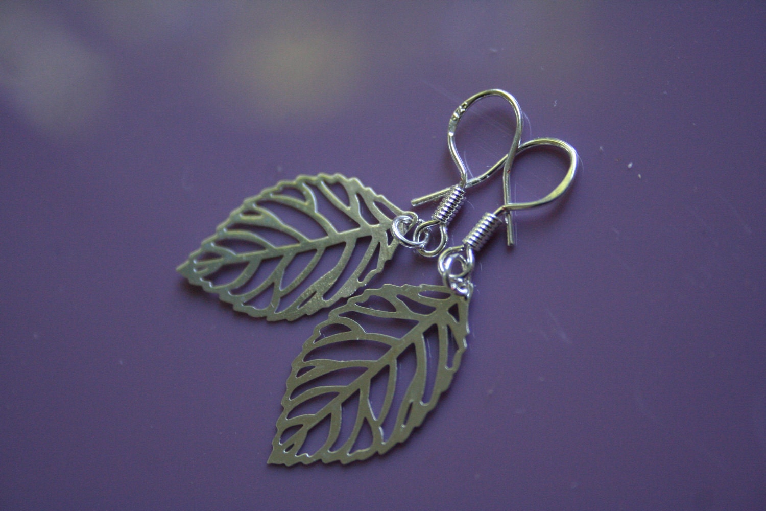 Silver Petite Leaf Earrings