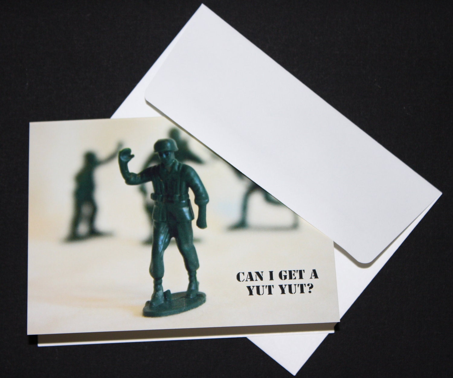 FREE Shipping Can I Get a Yut Yut Military Men Note Card