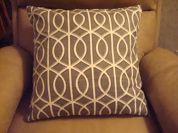 18" x 18" ONE gray chain ENVELOPE pillow cover