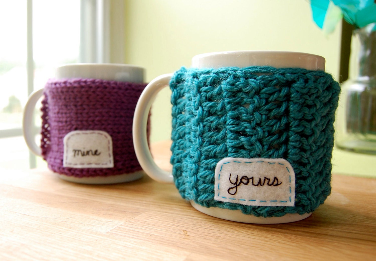 Mine & Yours Mug Cozies - Couples Gift