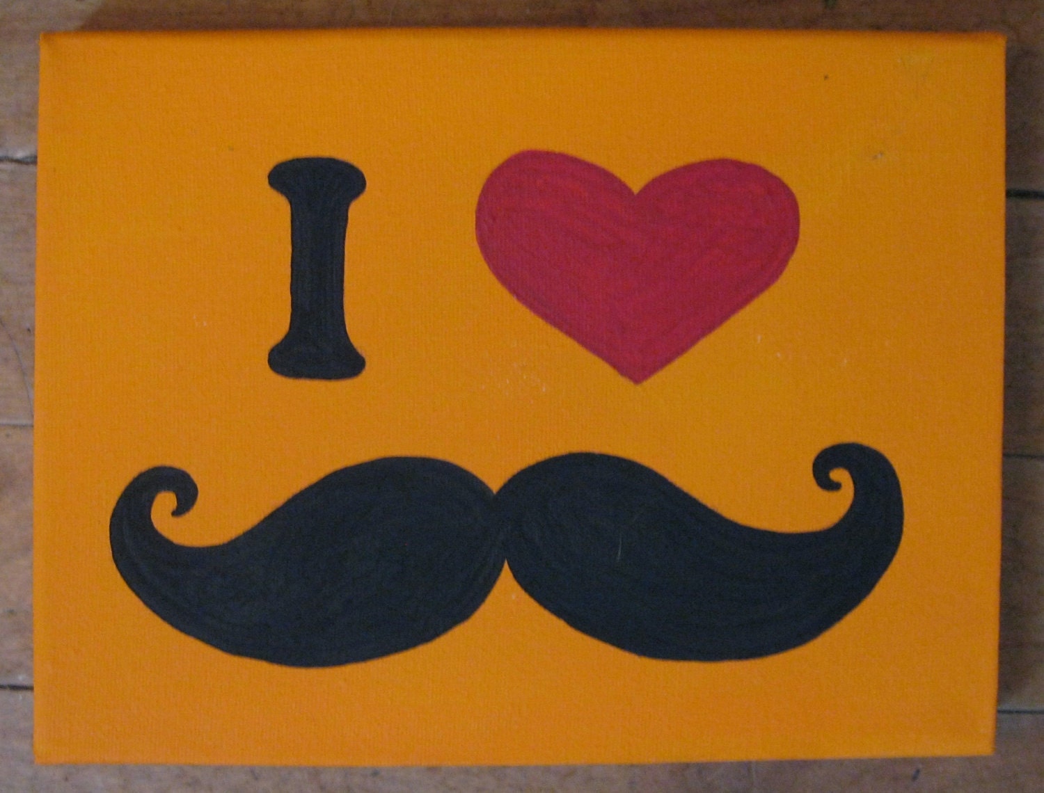 I Heart Moustaches Painting