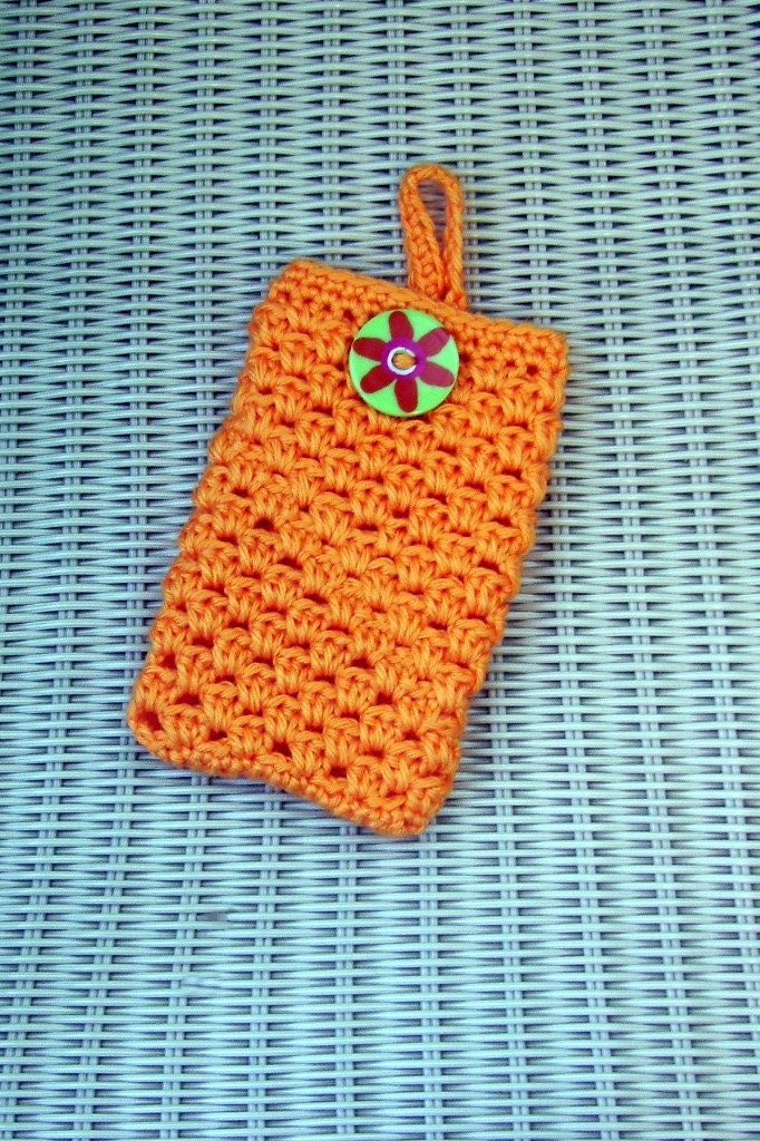 Crocheted Pouch Camera, MP3, Smart Phone