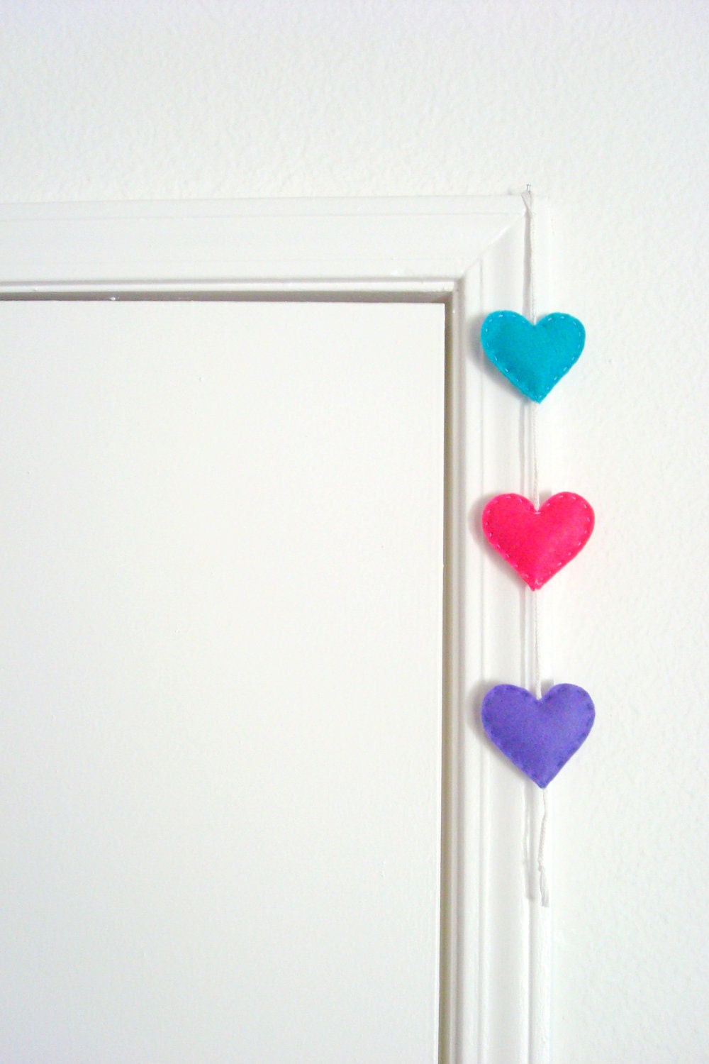 Heart Felt Garland Blue Pink Purple Home Decor