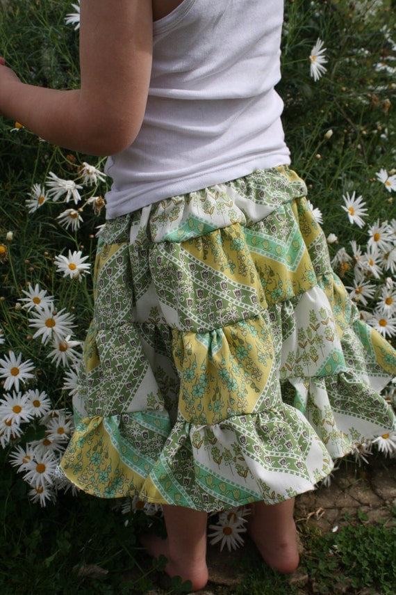 Spring Green Flower Garden Skirt
