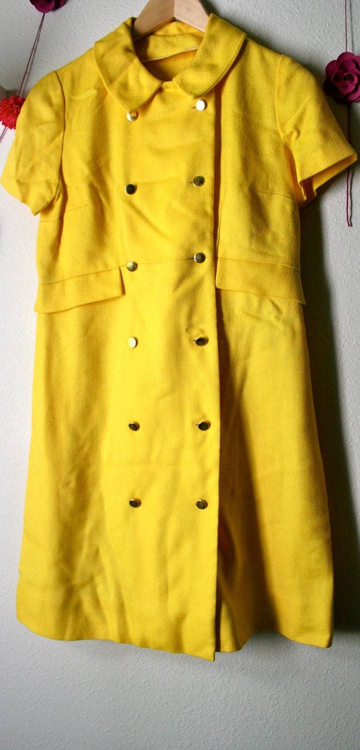 Mod Scooter Dress Lemon Yellow