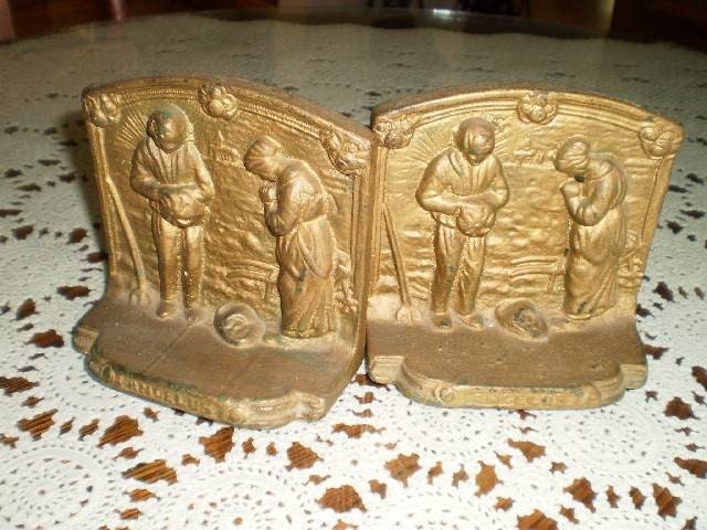 Cast bookends called Angelus  1925 by L.D.B.Co.(Reduced price - was 45)