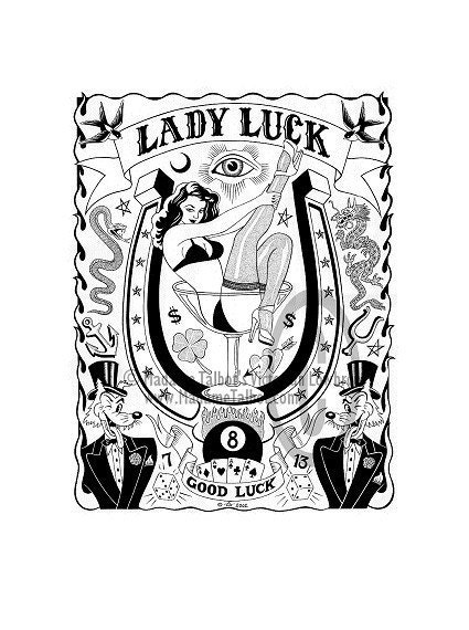 poker tattoo. Luck Poker Tattoo Lowbrow